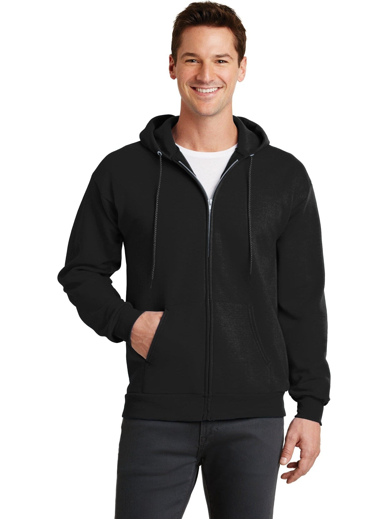 Port & Company Core Fleece Full-Zip Hooded Sweatshirt