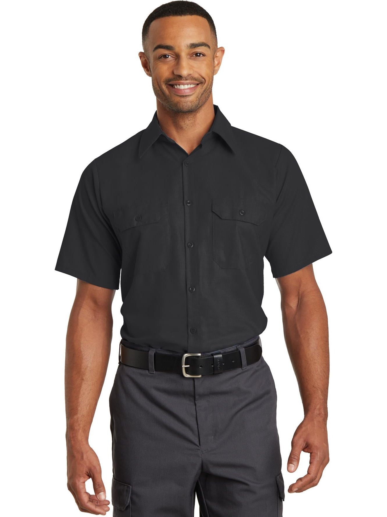 Red KapShort Sleeve Solid Ripstop Shirt