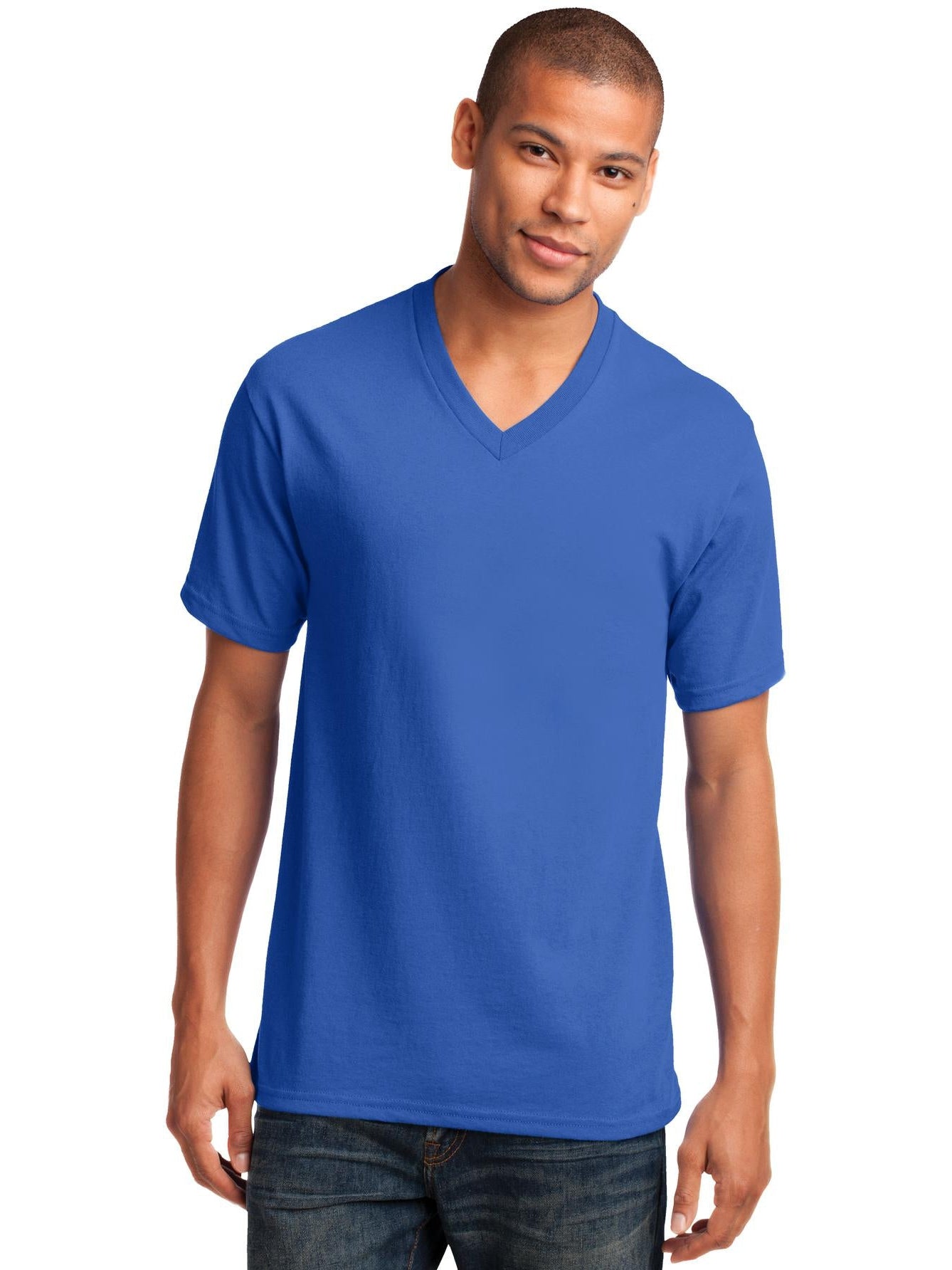 Port & Company Core Cotton V-Neck Tee