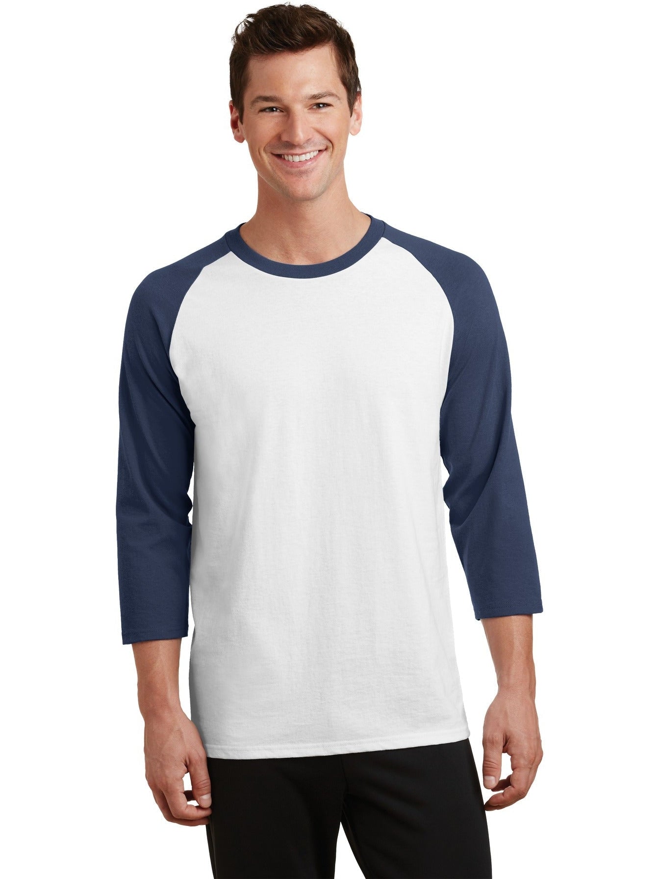 Port & Company Core Blend 3/4-Sleeve Raglan Tee