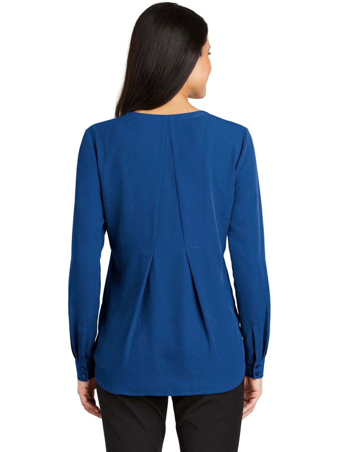 Port Authority Ladies Long Sleeve Button-Front Blouse