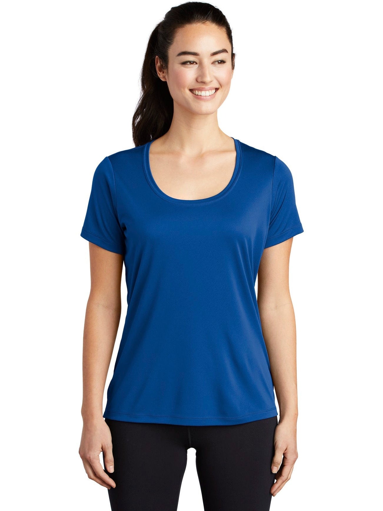 Sport-Tek Ladies Posi-Uv Pro Scoop Neck Tee