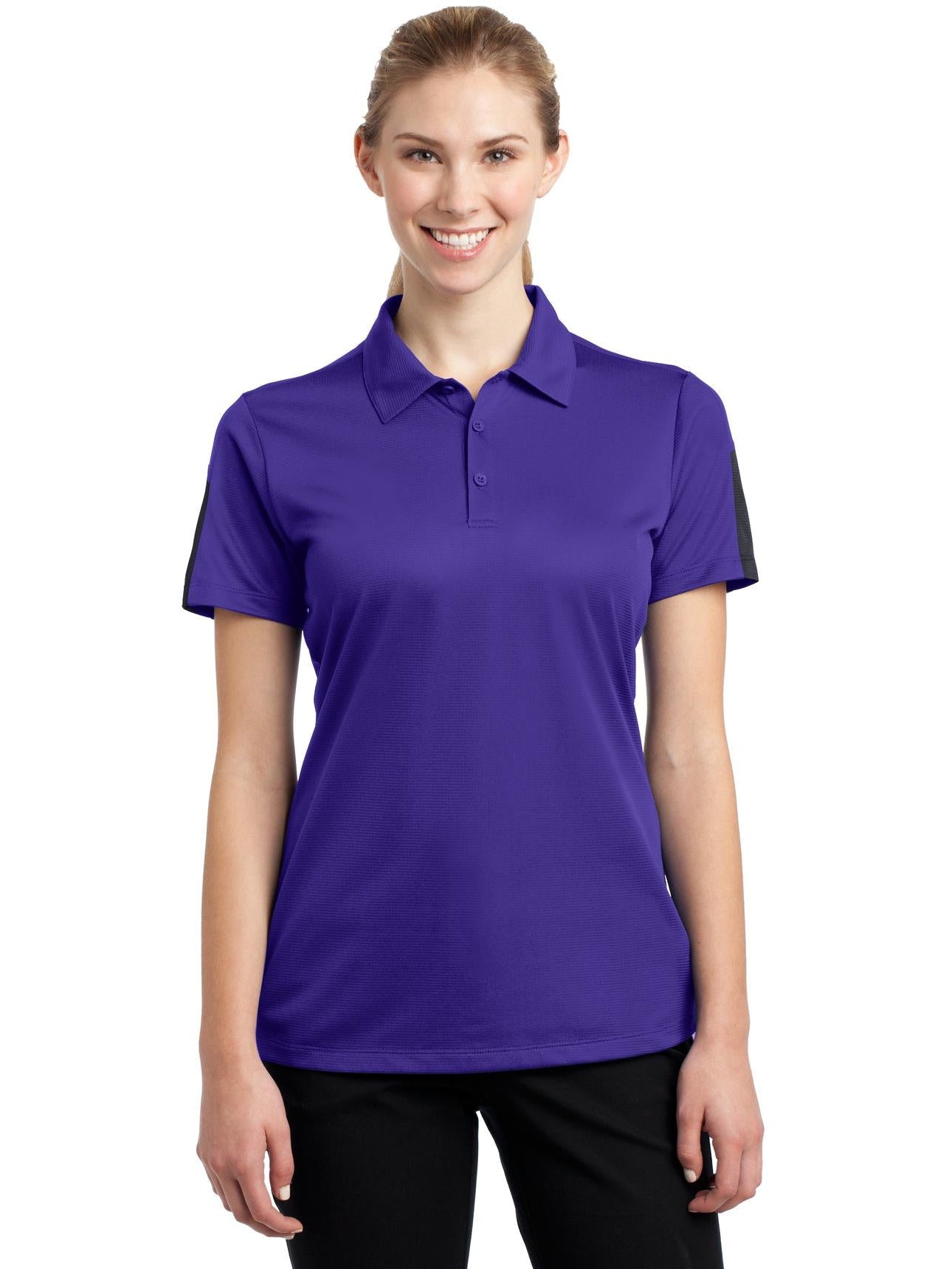 Sport-TekLadies PosiChargeActive Textured Colorblock Polo