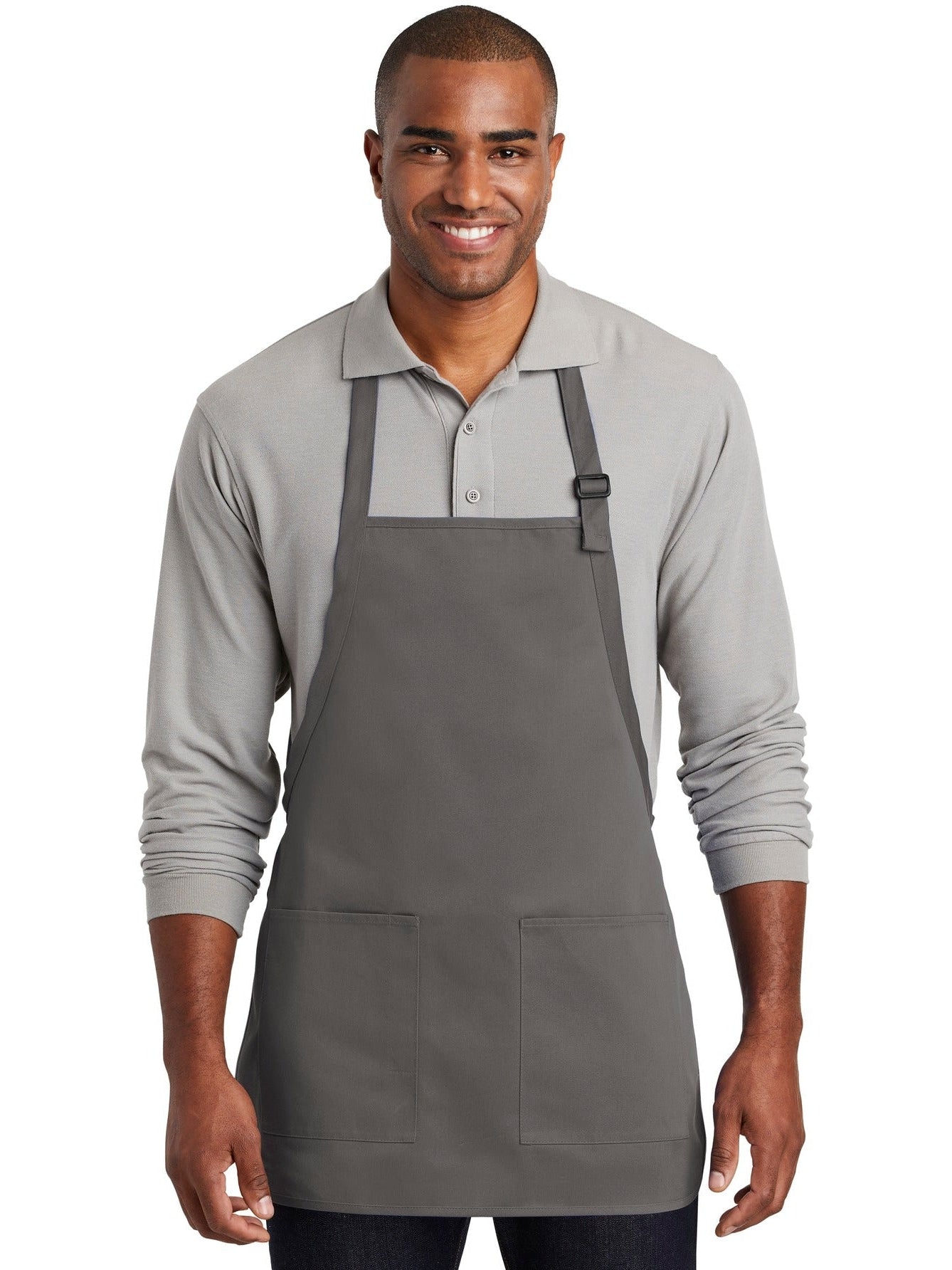 Port Authority Medium-Length Two-Pocket Bib Apron