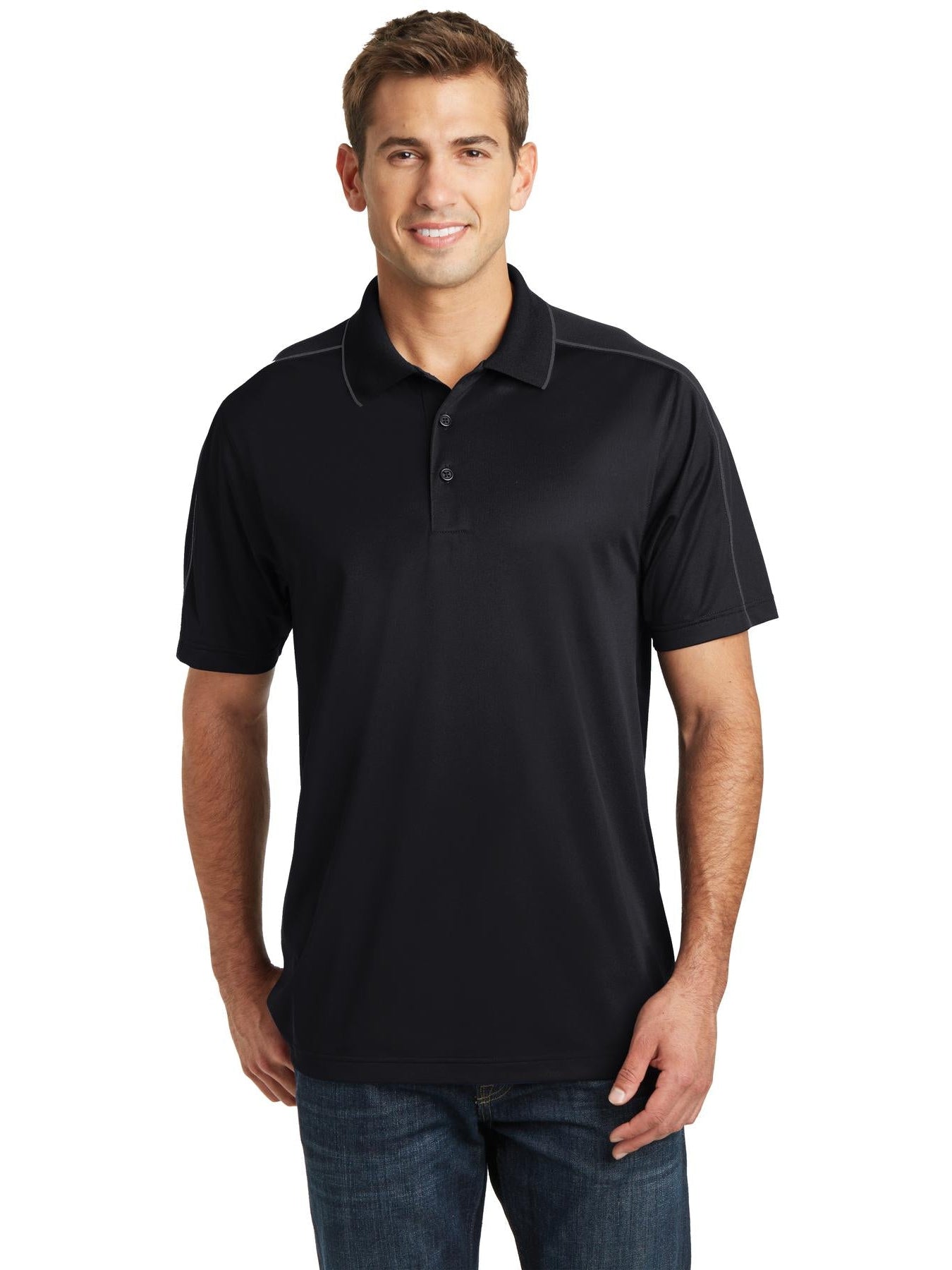 Sport-Tek Micropique Sport-Wick Piped Polo