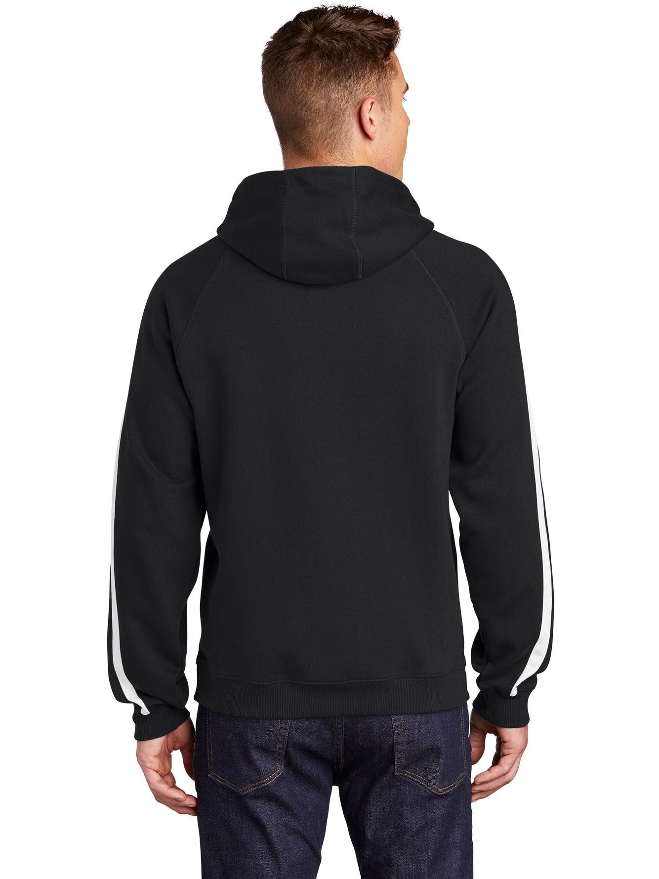 Sport-Tek Sleeve Stripe Pullover Hooded Sweatshirt