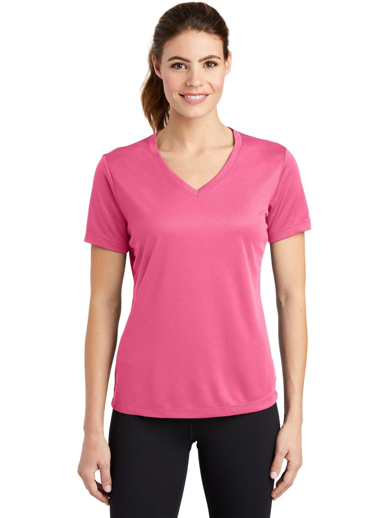 Sport-Tek Ladies Posicharge Racermesh V-Neck Tee