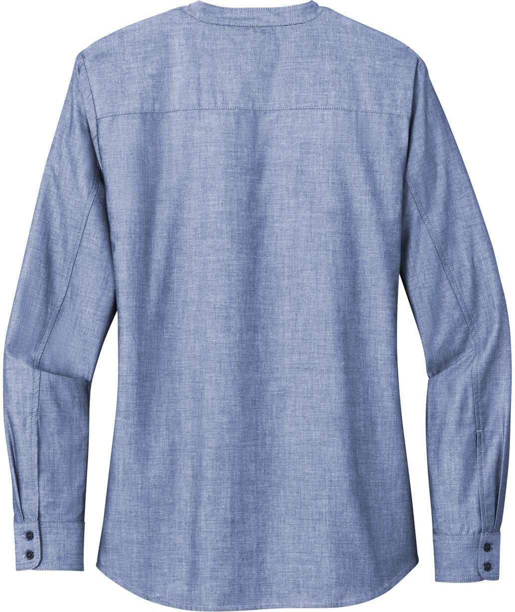 Port Authority LadiesLong Sleeve Chambray Easy Care Shirt