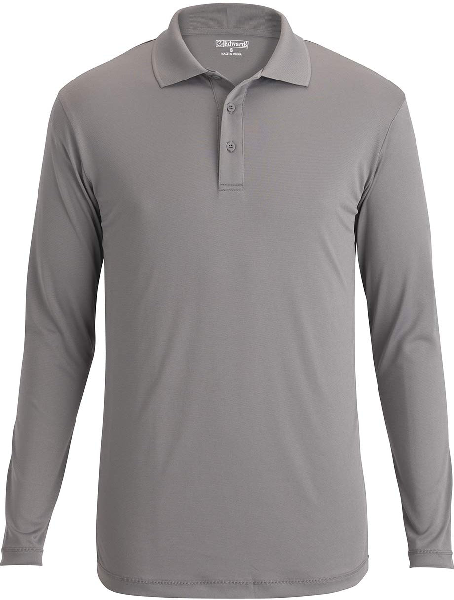 OUTLET-Edwards Mini Pique Snag Proof Long Sleeve Polo