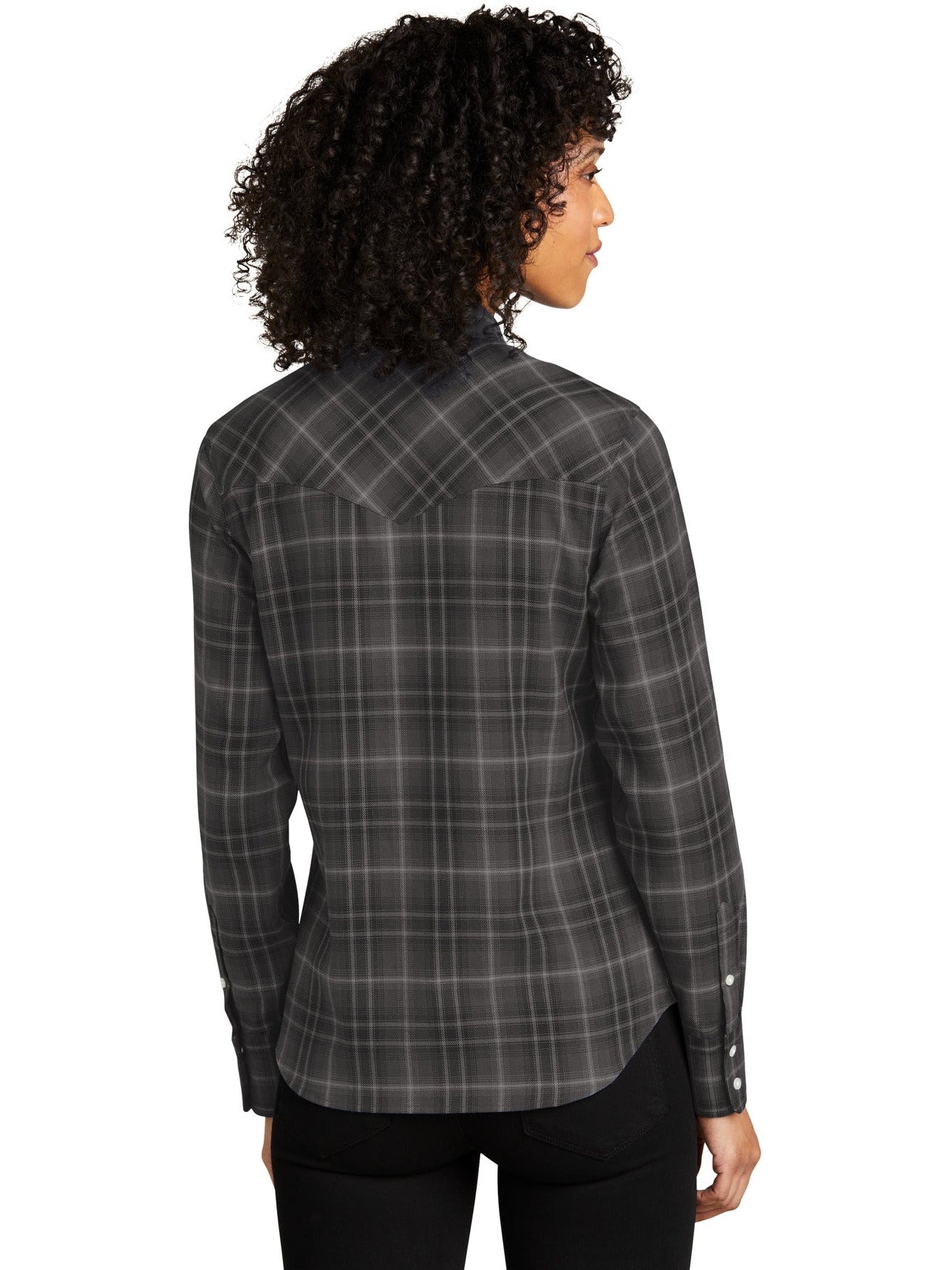 Port AuthorityLadies Long Sleeve Ombre Plaid Shirt