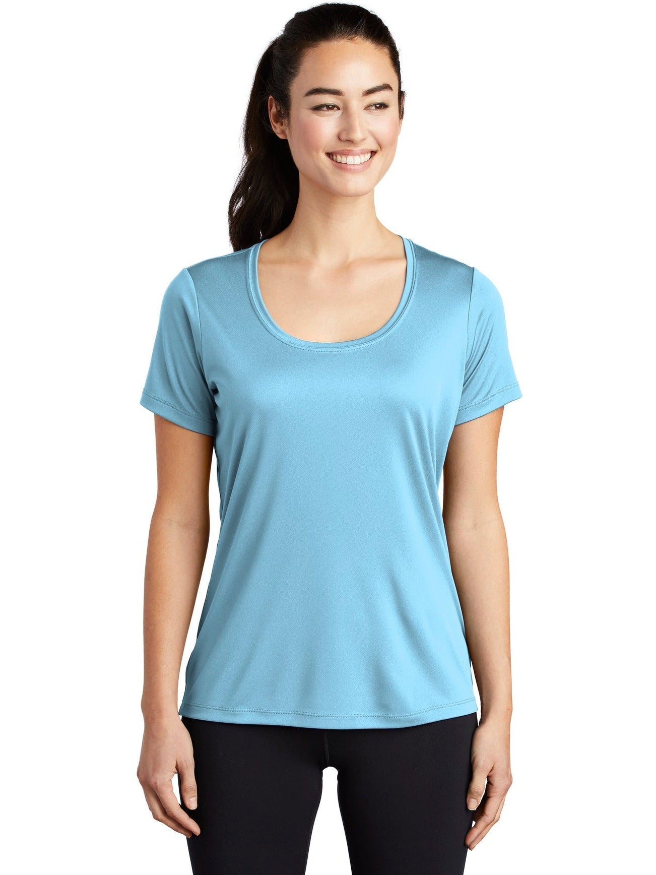 Sport-Tek Ladies Posi-Uv Pro Scoop Neck Tee