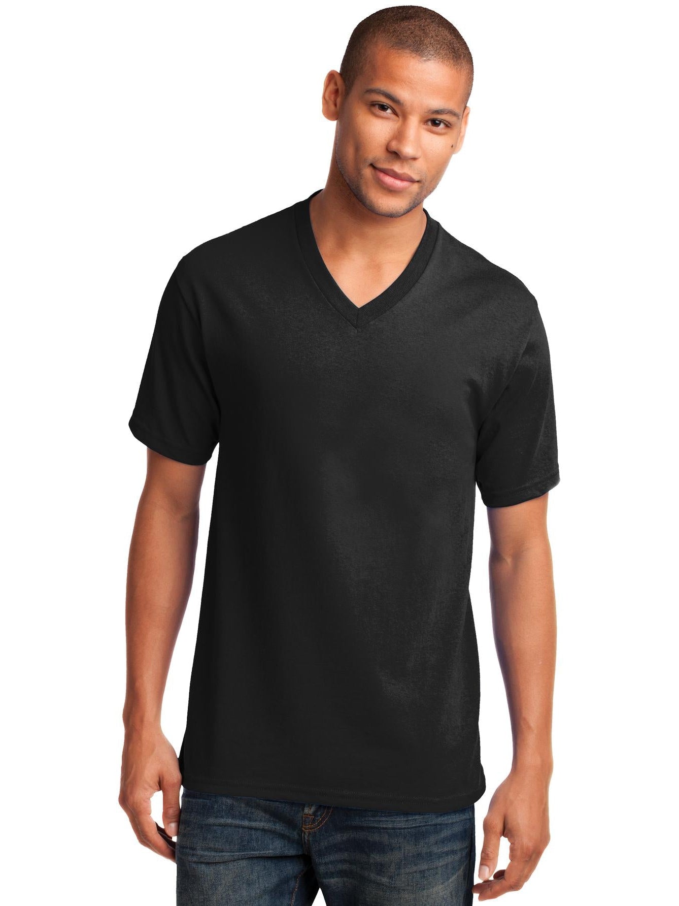 Port & Company Core Cotton V-Neck Tee