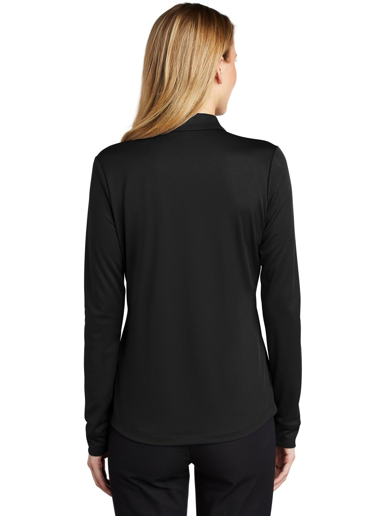 OUTLET-Port AuthorityLadies Silk Touch Performance Long Sleeve Polo