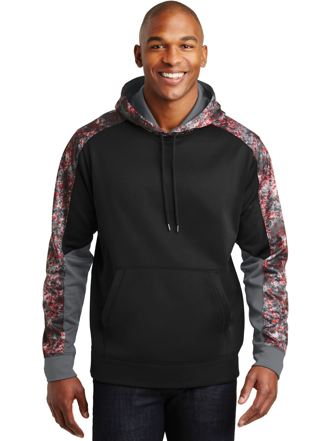 Sport-Tek Sport-Wick Mineral Freeze Fleece Colorblock Hooded Pullover