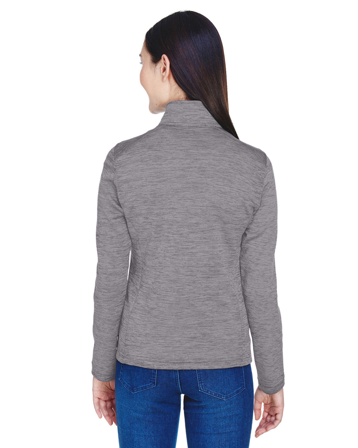 OUTLET-Devon & Jones Ladies Newbury MÃ©lange Fleece Quarter-Zip