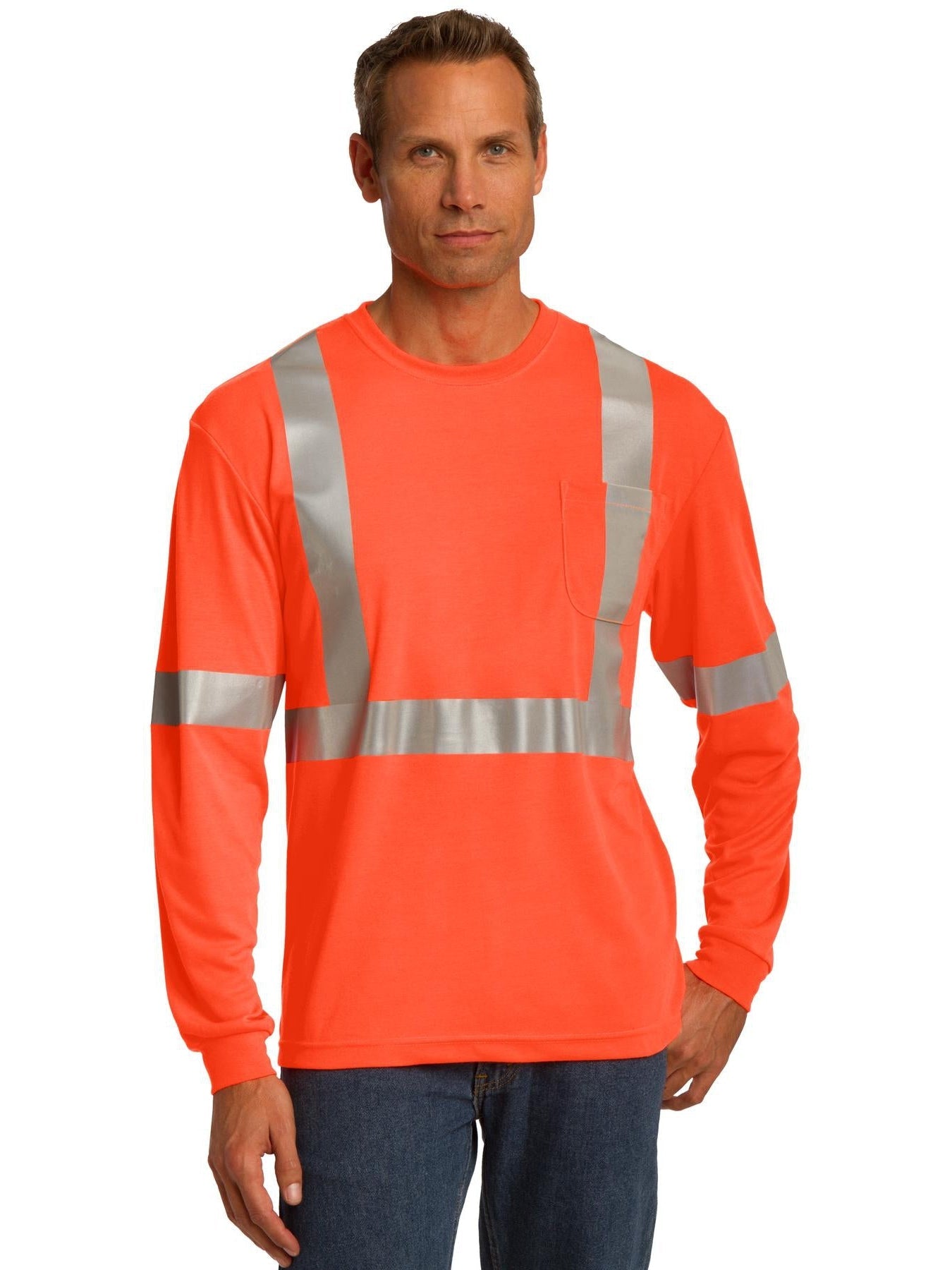 CornerStone ANSI 107 Class 2 Long Sleeve Safety T-Shirt