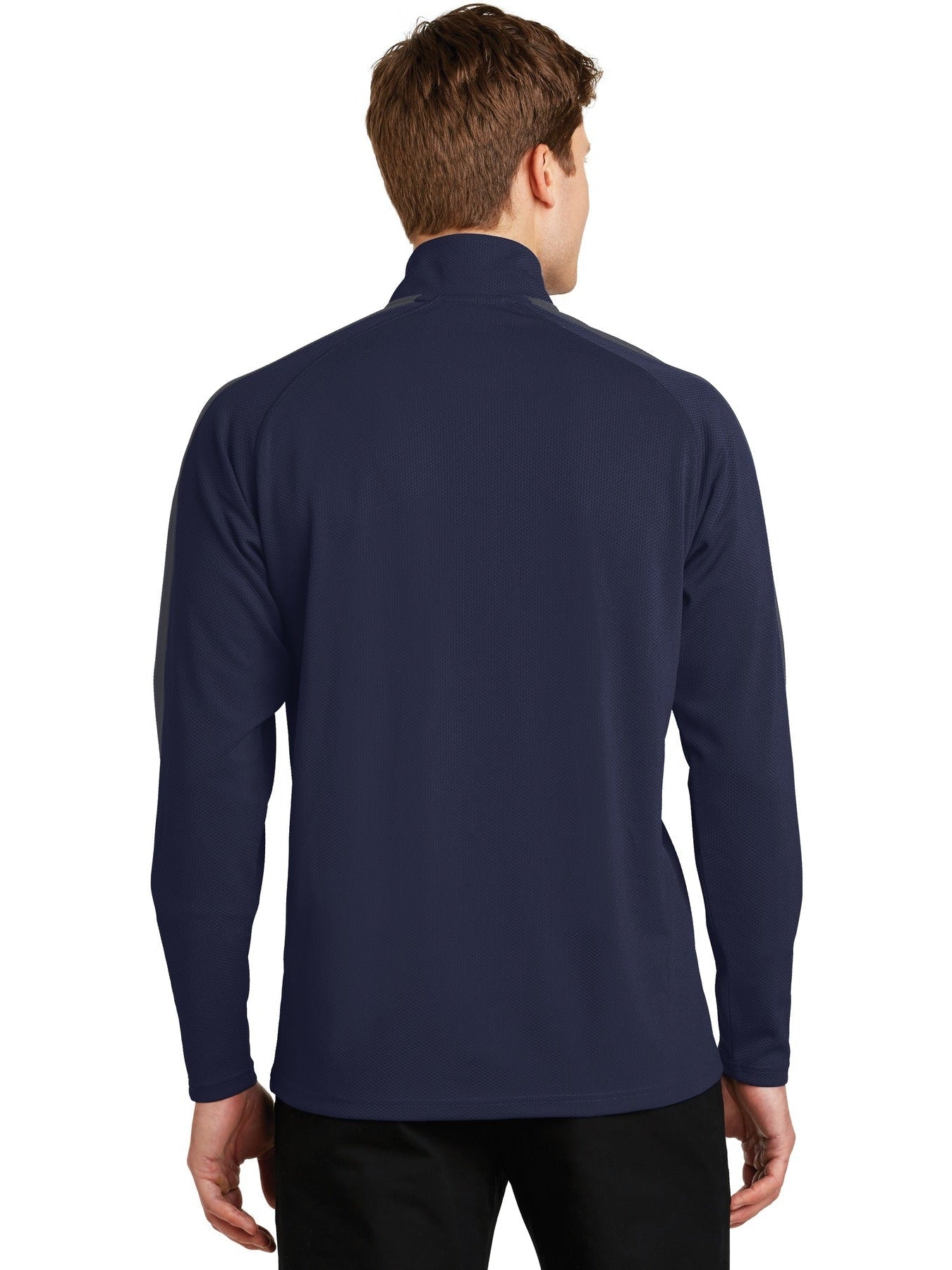 Sport-Tek Sport-Wick Textured Colorblock 1/4-Zip Pullover