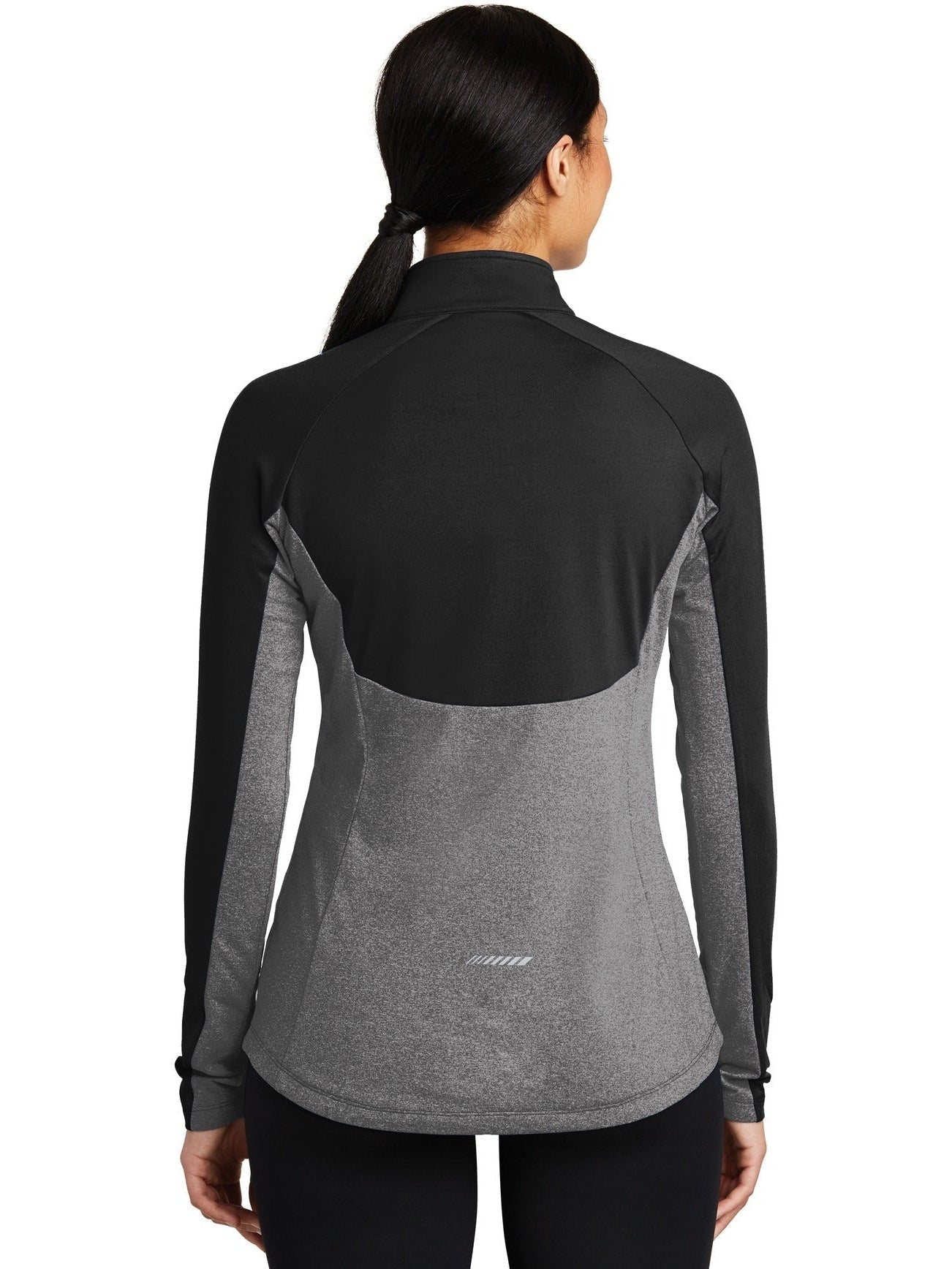 Sport-Tek Ladies Sport-Wick Stretch Contrast 1/2-Zip Pullover