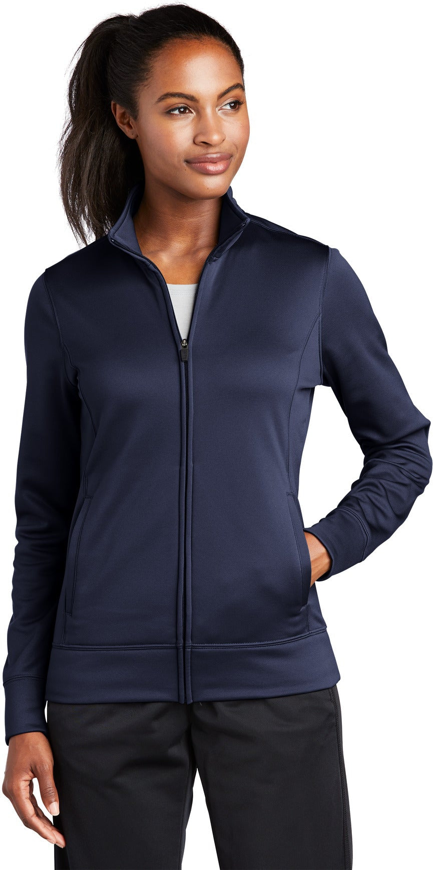 Sport-Tek Ladies Sport-Wick Fleece Full-Zip Jacket