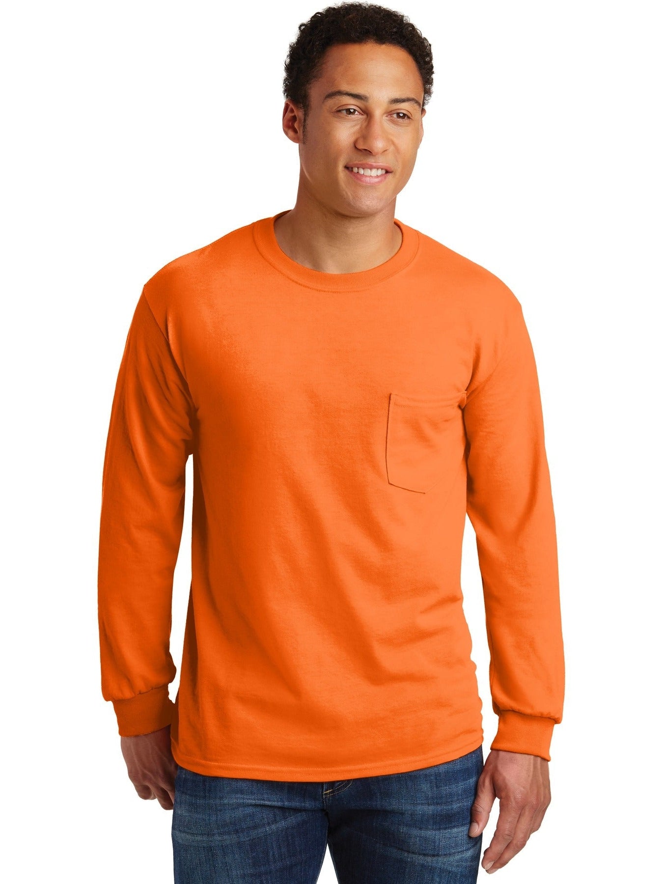 OUTLET-Gildan Ultra Cotton100% Cotton Long Sleeve T-Shirt with Pocket