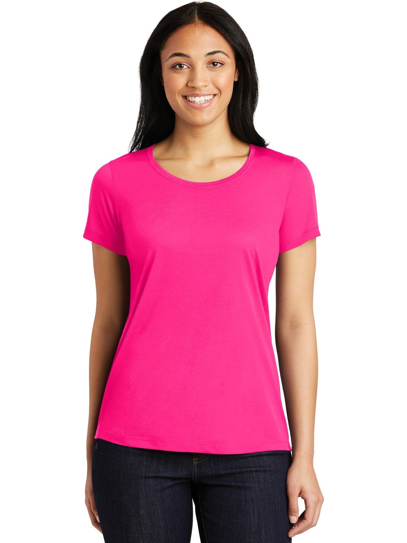 Sport-Tek Ladies Posicharge Competitor Cotton Touch Scoop Neck Tee