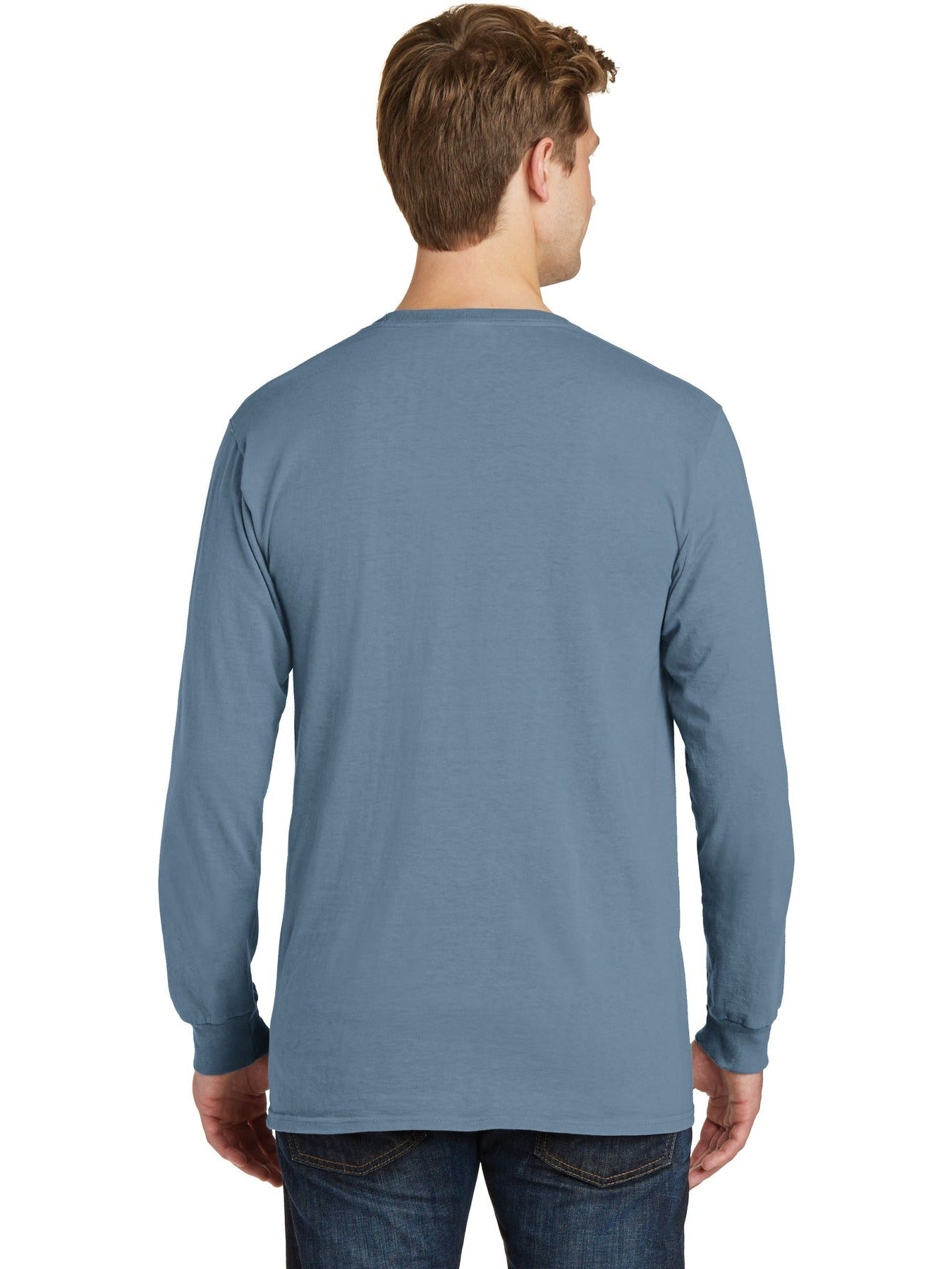 Port & Company Beach Wash Garment-Dyed Long Sleeve Pocket Tee