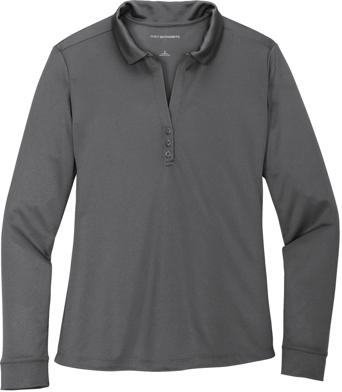 OUTLET-Port AuthorityLadies Silk Touch Performance Long Sleeve Polo