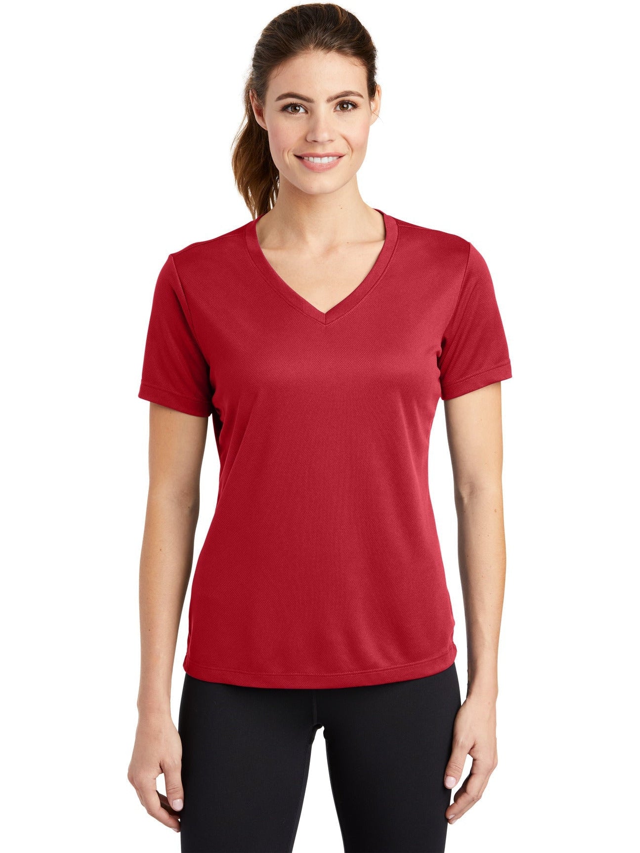 Sport-Tek Ladies Posicharge Racermesh V-Neck Tee