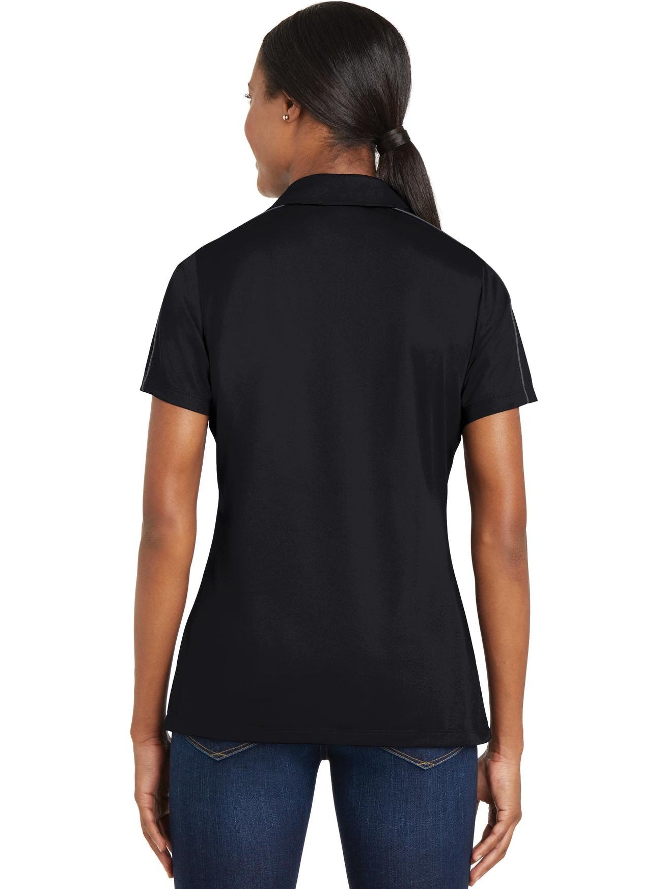 Sport-Tek Ladies Micropique Sport-Wick Piped Polo