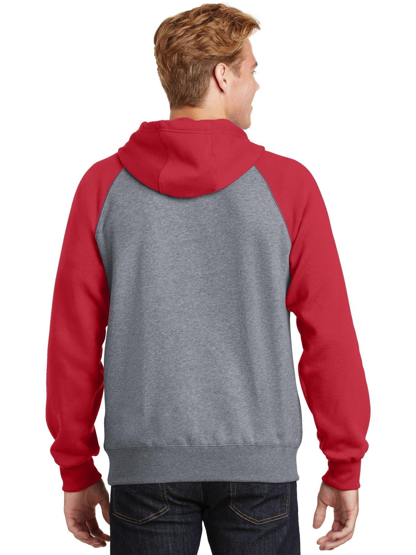 Sport-Tek Raglan Colorblock Pullover Hooded Sweatshirt