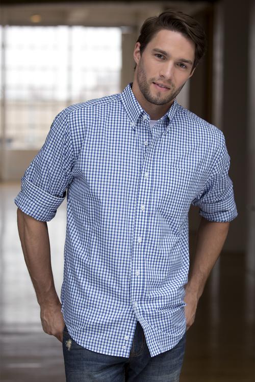 Vantage Easy-Care Gingham Check Shirt
