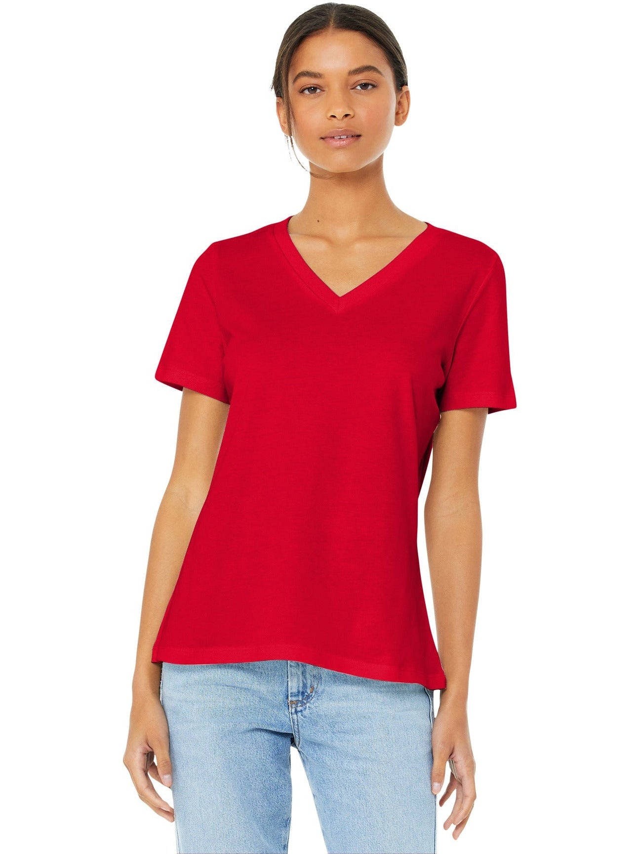 Bella+CanvasLadies Relaxed Jersey Short Sleeve V-Neck Tee