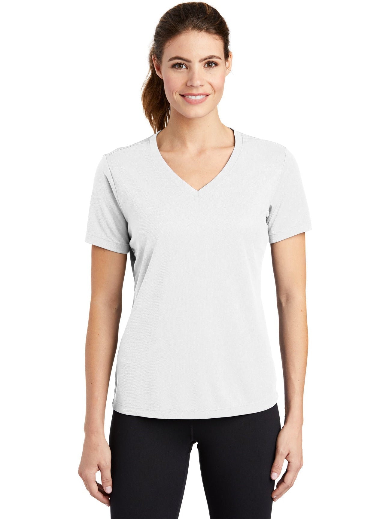 Sport-Tek Ladies Posicharge Racermesh V-Neck Tee