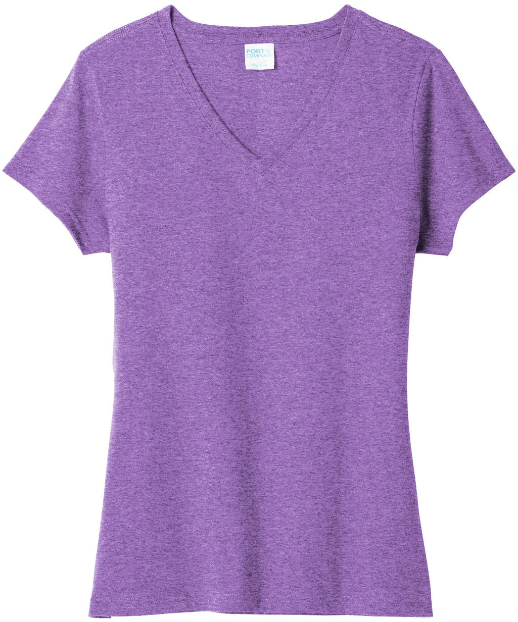 Port & Company Ladies Tri-Blend V-Neck Tee