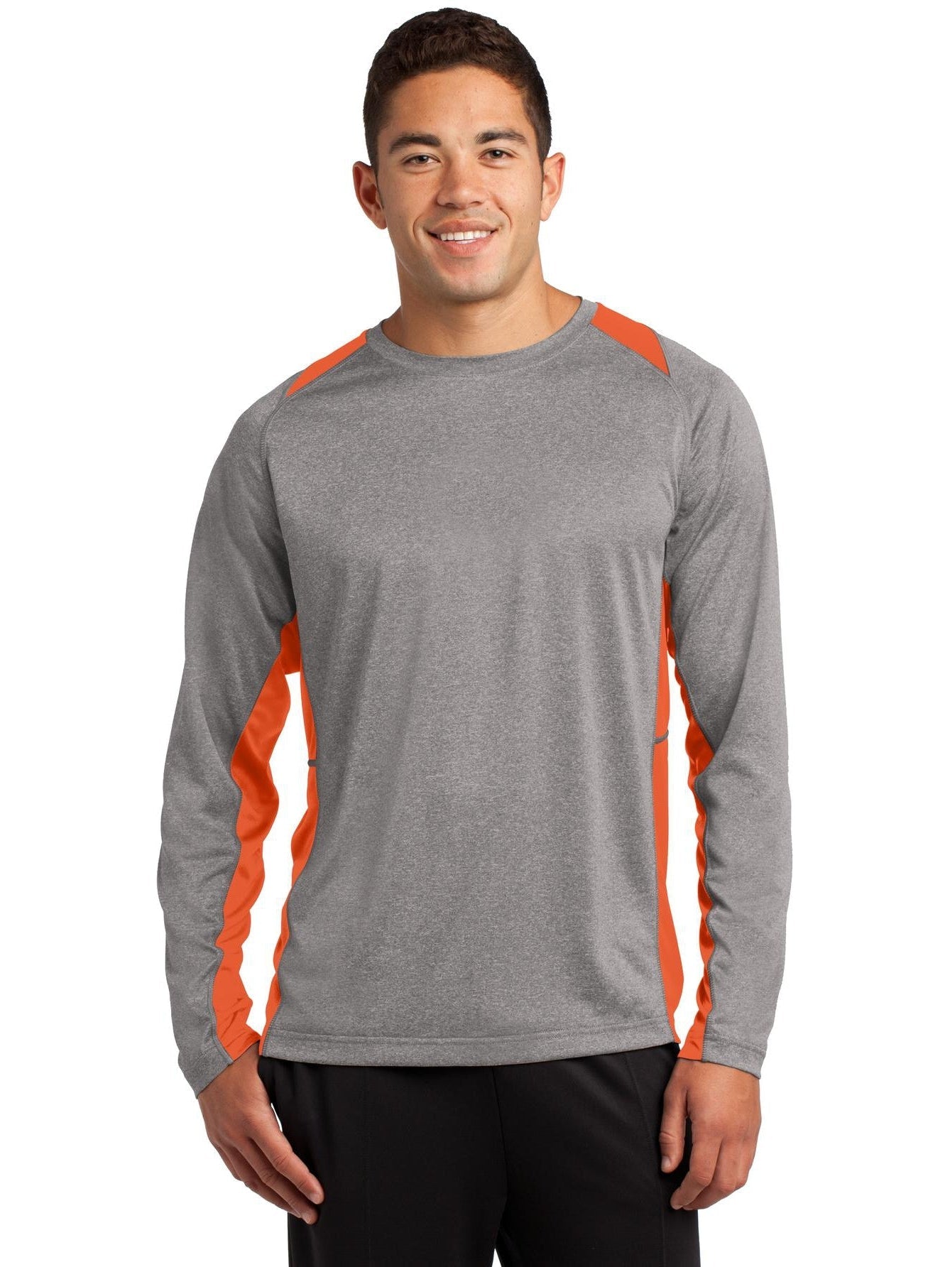 Sport-Tek Long Sleeve Heather Colorblock Contender Tee