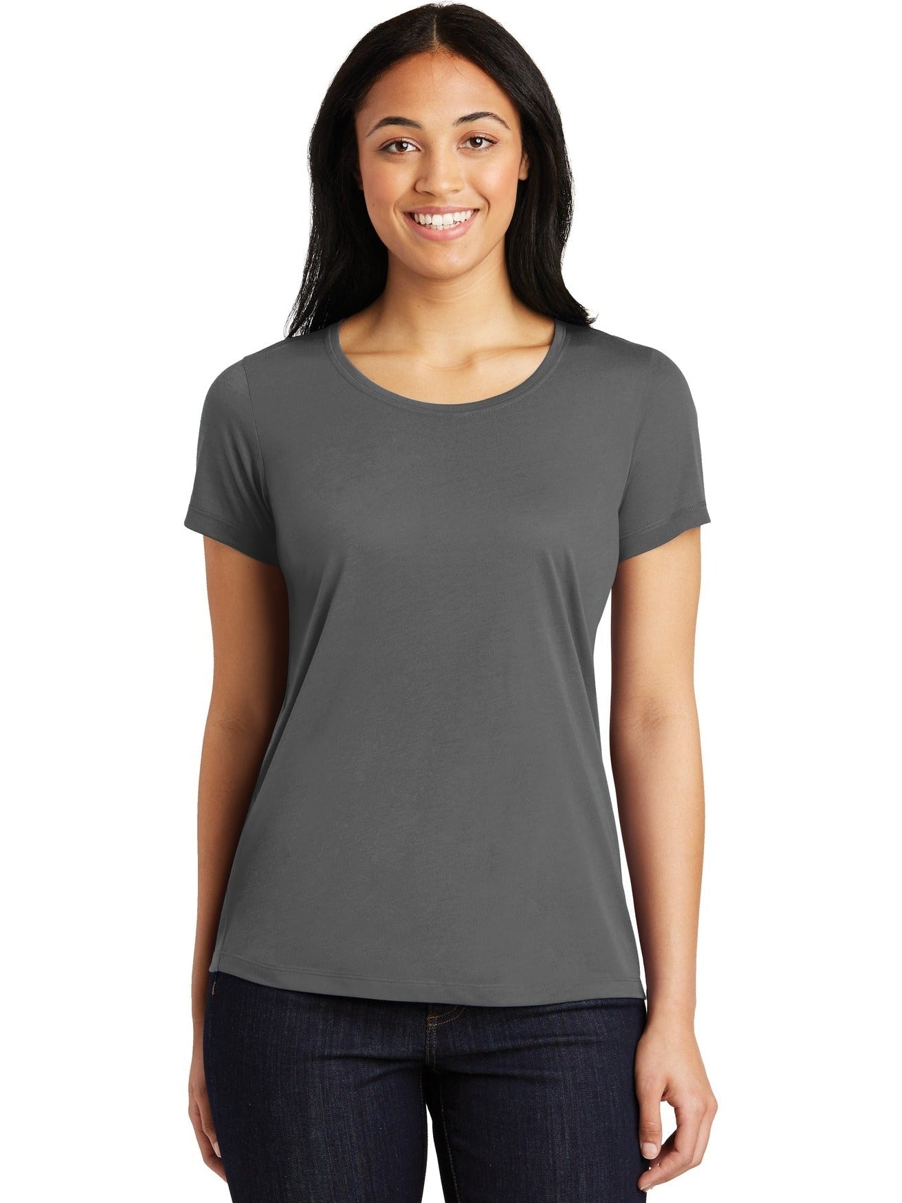 Sport-Tek Ladies Posicharge Competitor Cotton Touch Scoop Neck Tee