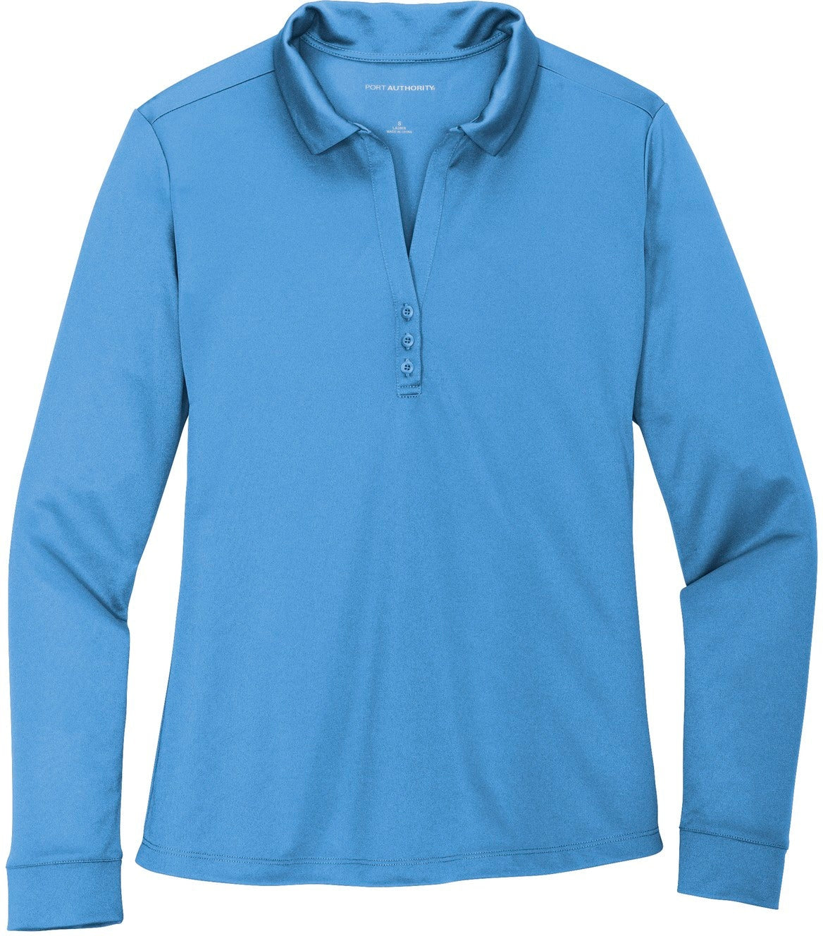 OUTLET-Port AuthorityLadies Silk Touch Performance Long Sleeve Polo