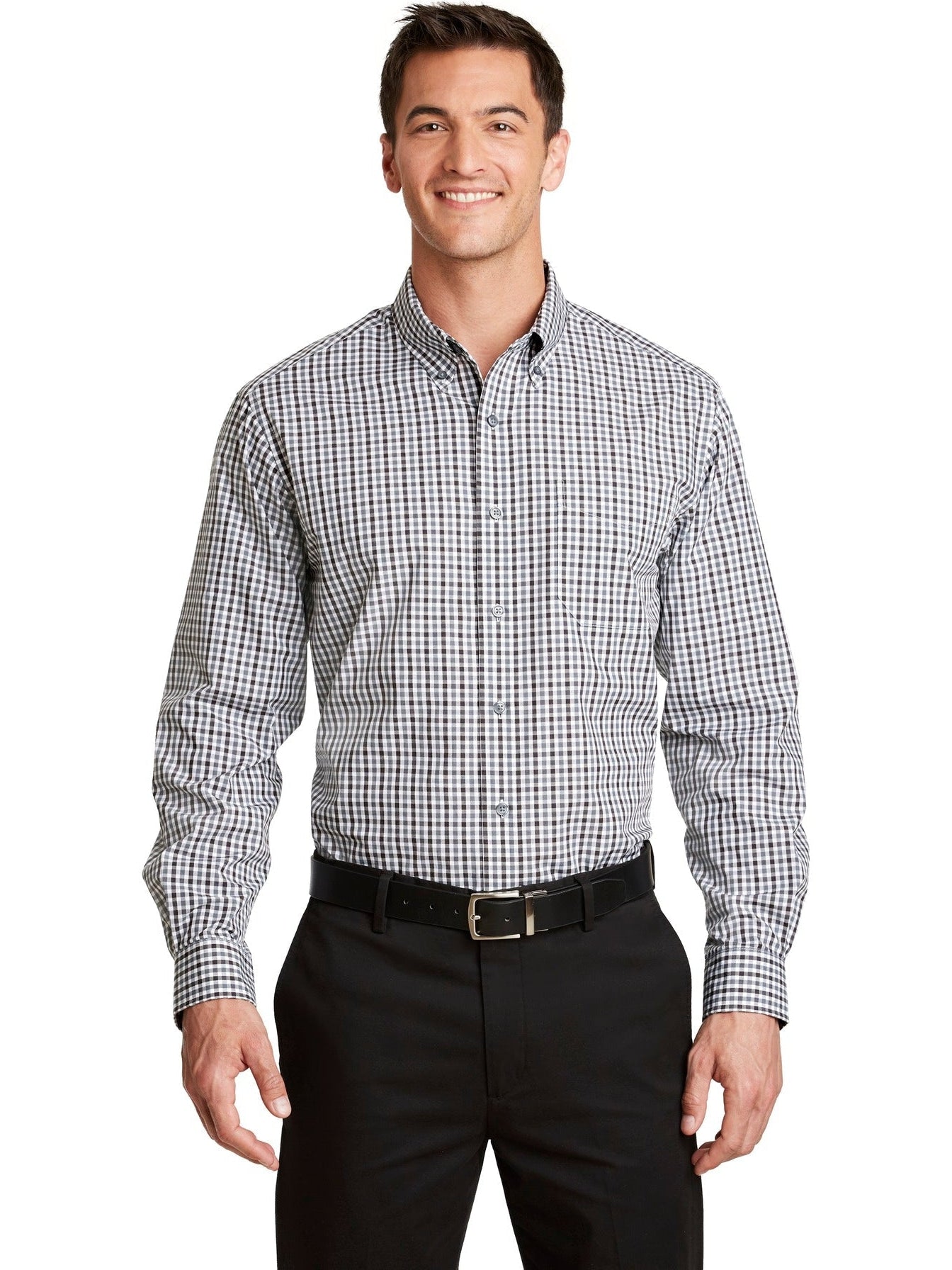 Port Authority Long Sleeve Gingham Easy Care Shirt