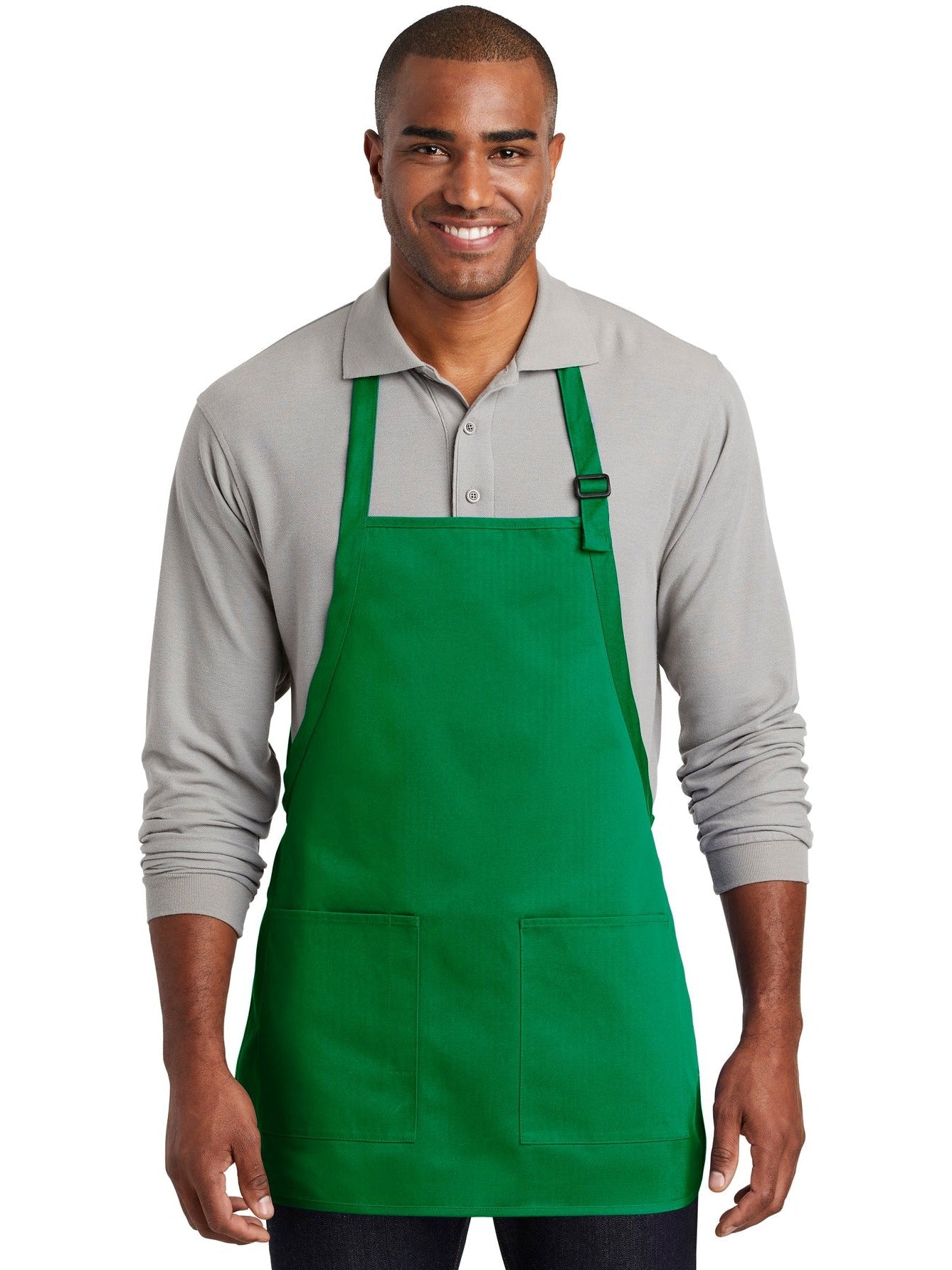 Port Authority Medium-Length Two-Pocket Bib Apron