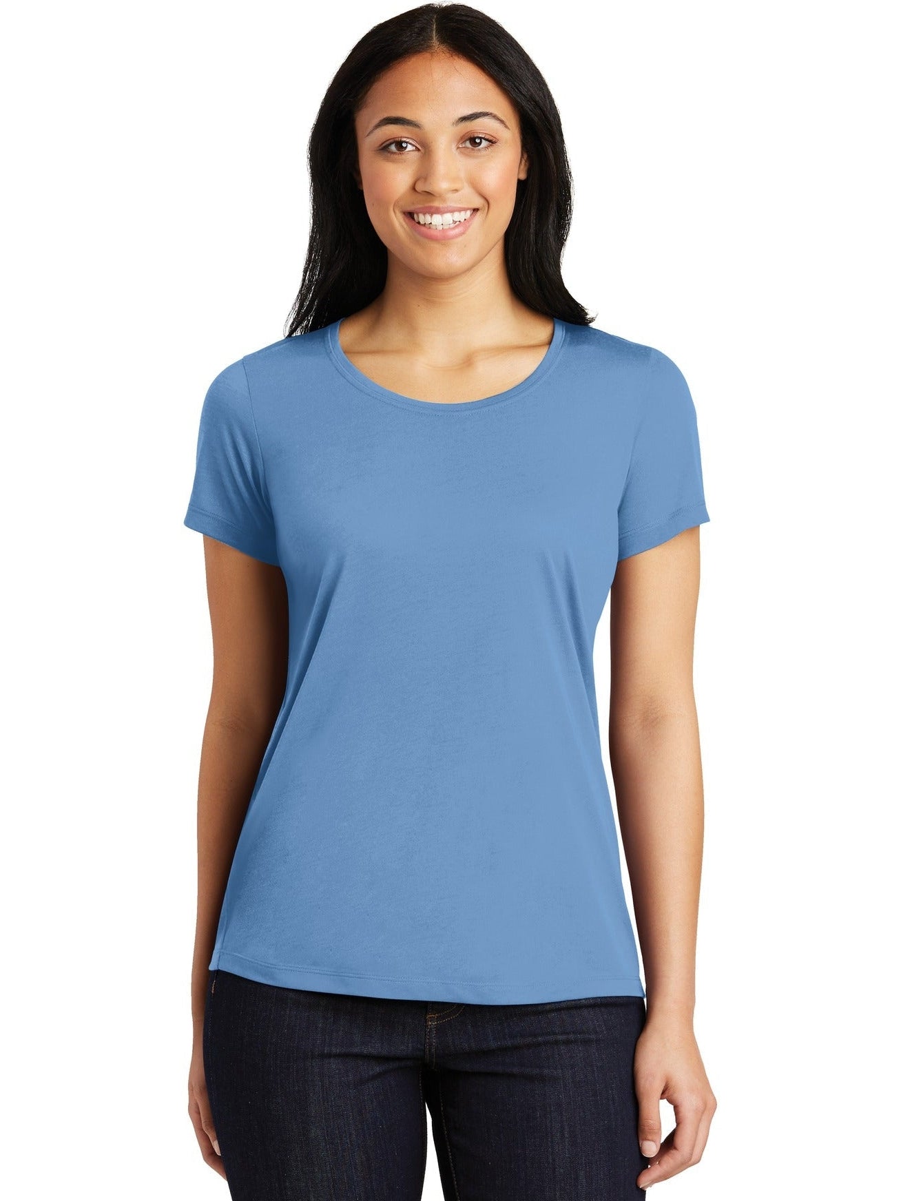 Sport-Tek Ladies Posicharge Competitor Cotton Touch Scoop Neck Tee