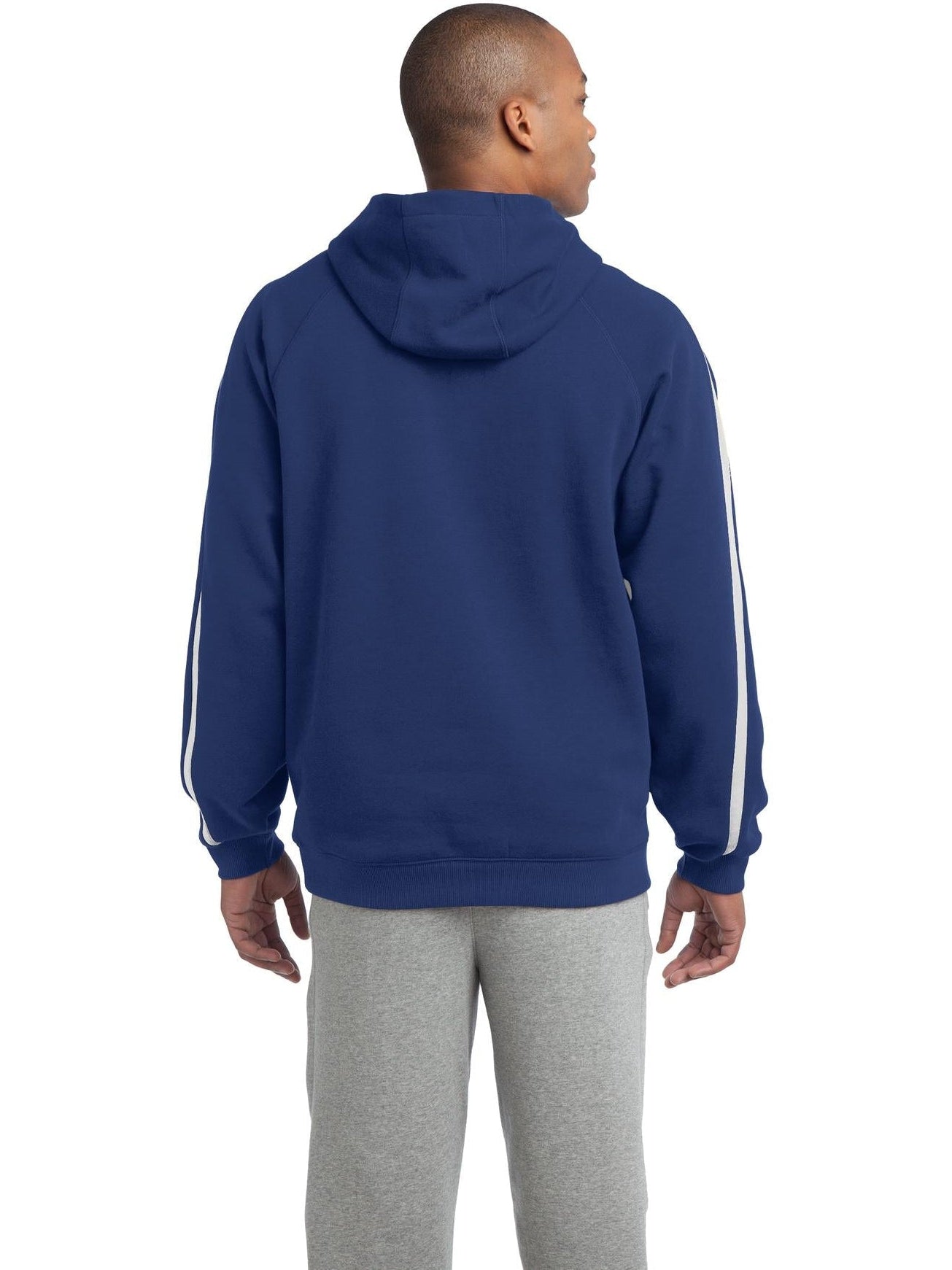 Sport-Tek Sleeve Stripe Pullover Hooded Sweatshirt