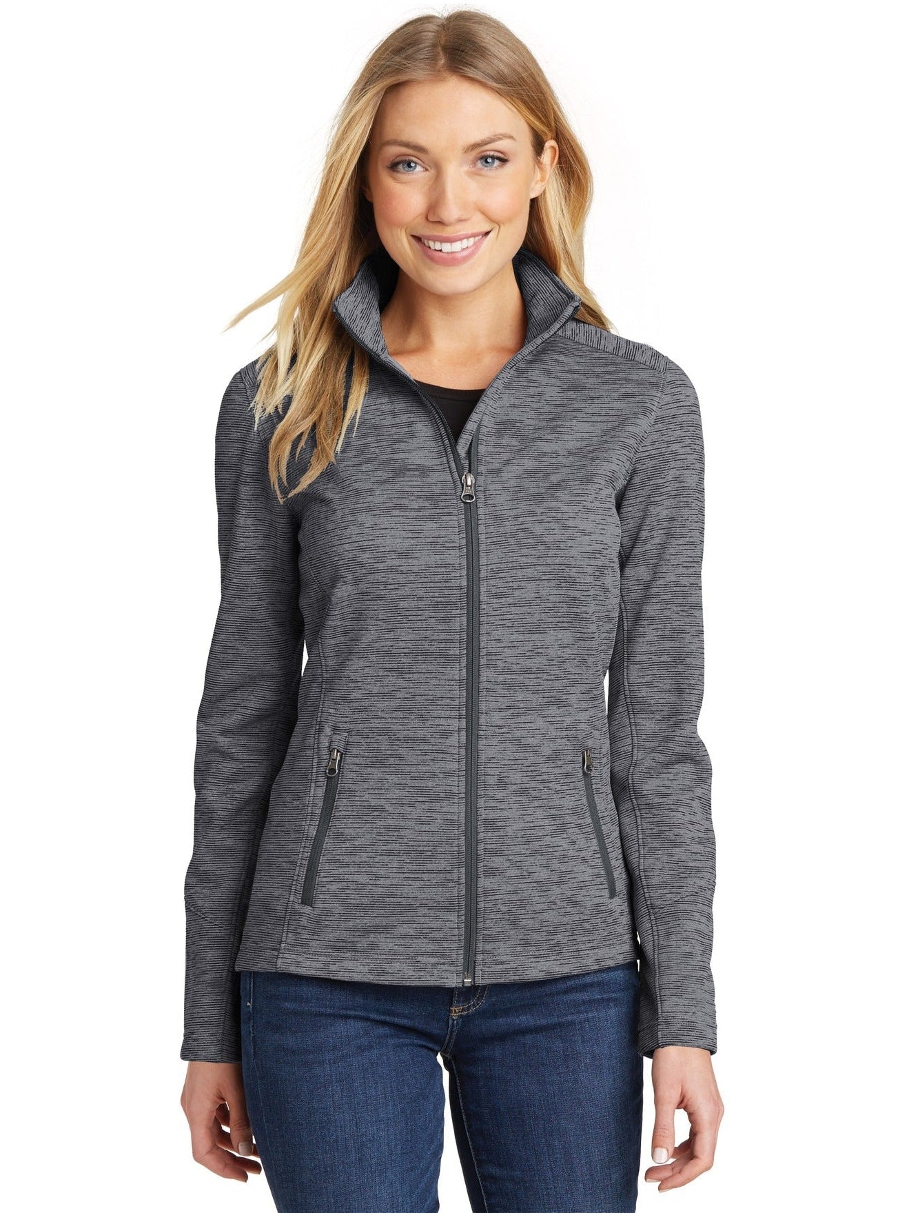 Port Authority Ladies Digi Stripe Fleece Jacket