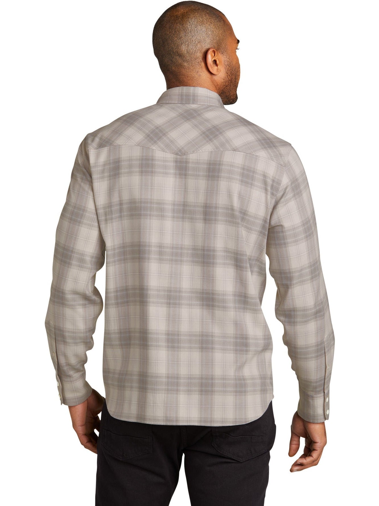 Port AuthorityLong Sleeve Ombre Plaid Shirt