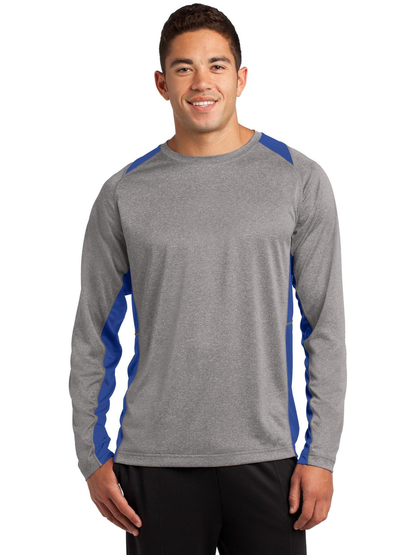 Sport-Tek Long Sleeve Heather Colorblock Contender Tee