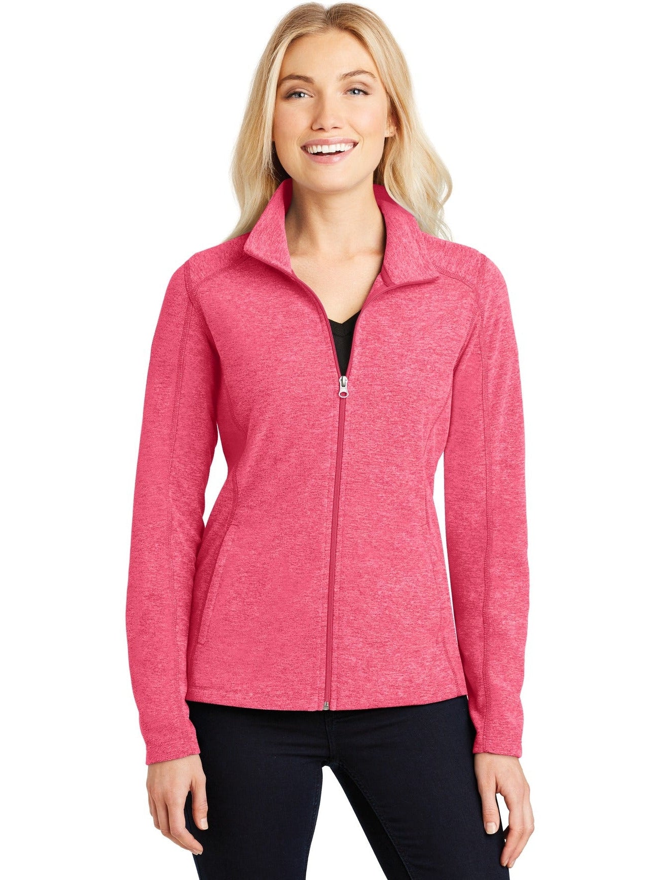 Port Authority Ladies Heather Microfleece Full-Zip Jacket