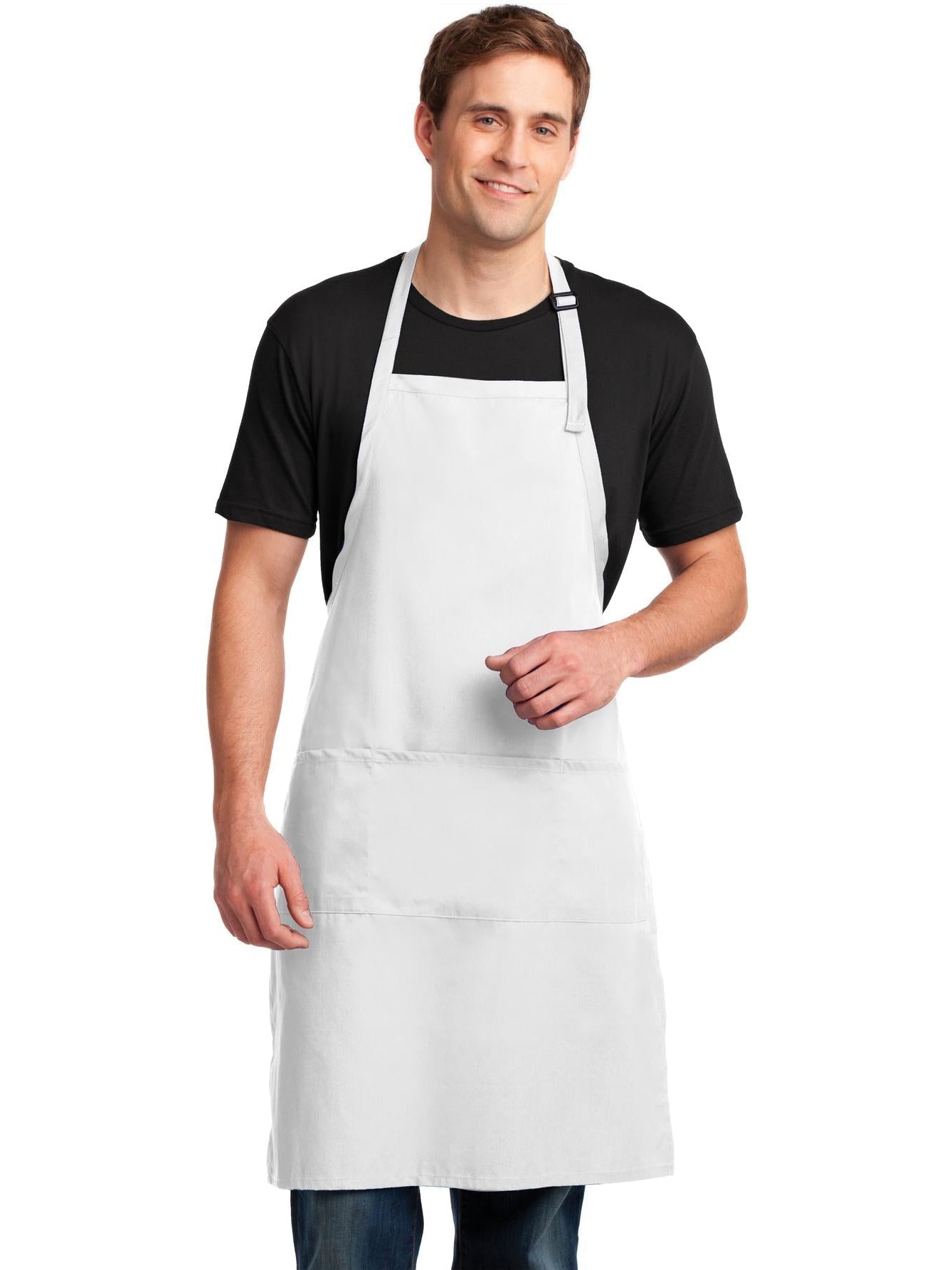 Port Authority Easy Care Extra Long Bib Apron With Stain Release