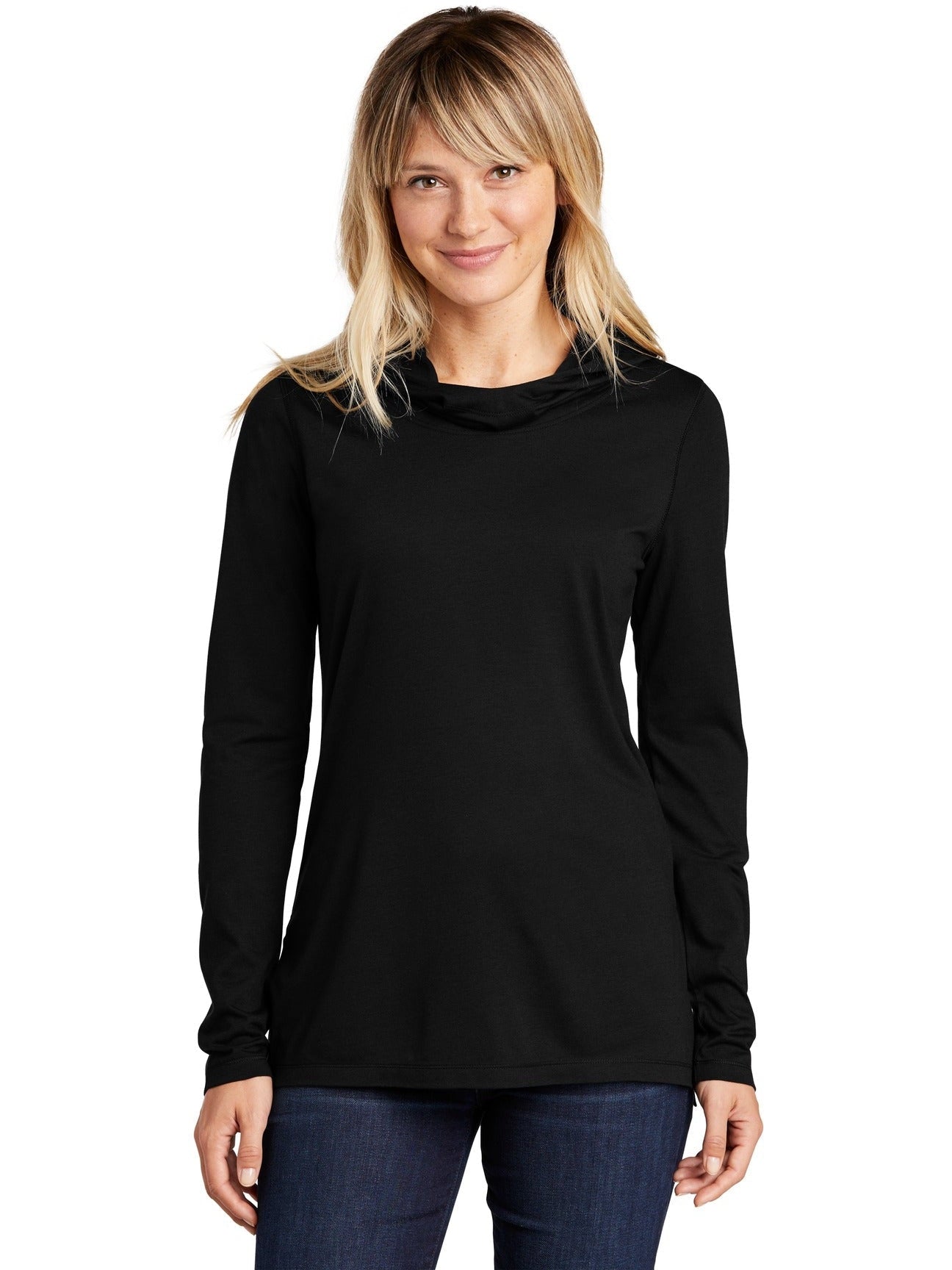 OUTLET-Sport-Tek Ladies Tri-Blend Wicking Long Sleeve Hoodie