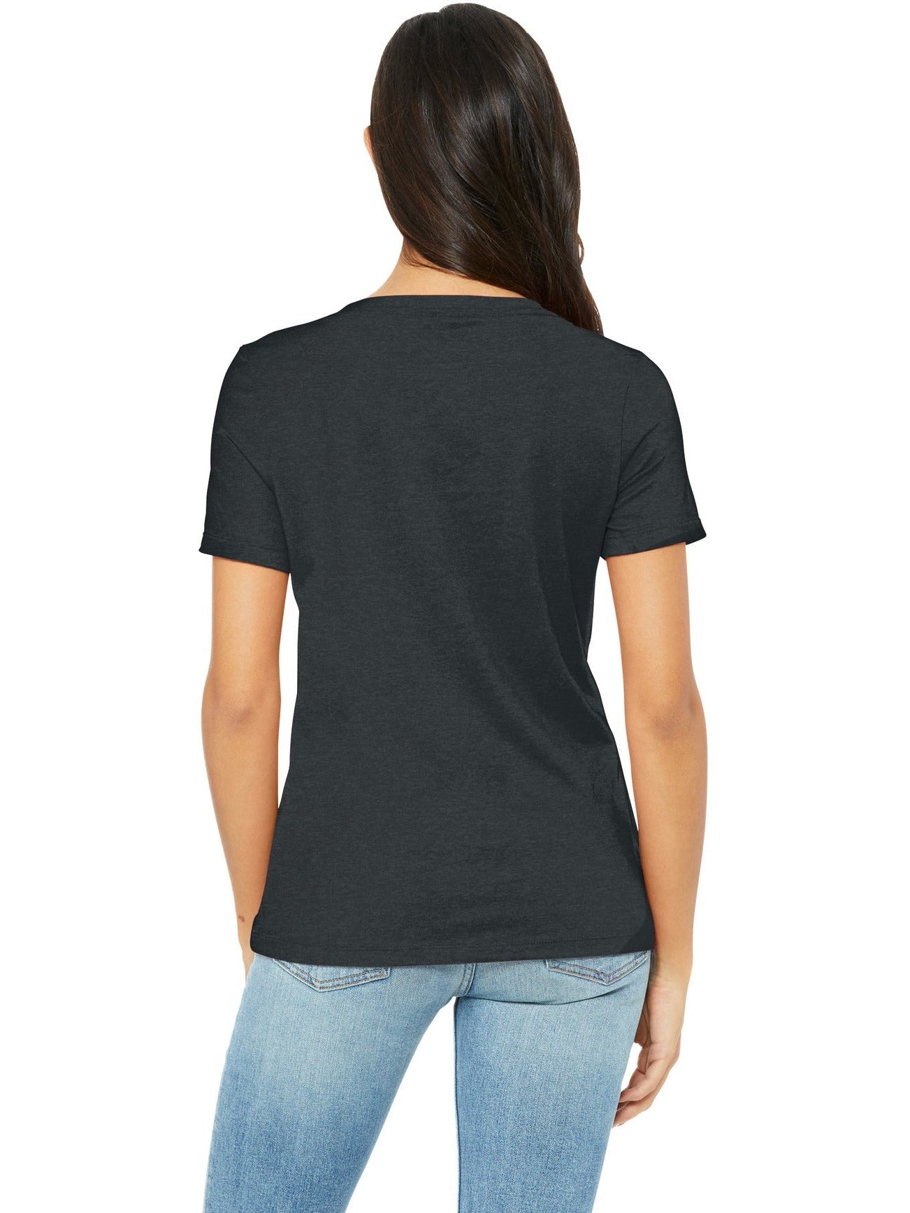 Bella+Canvas Ladies Relaxed Heather CVC V-Neck Tee