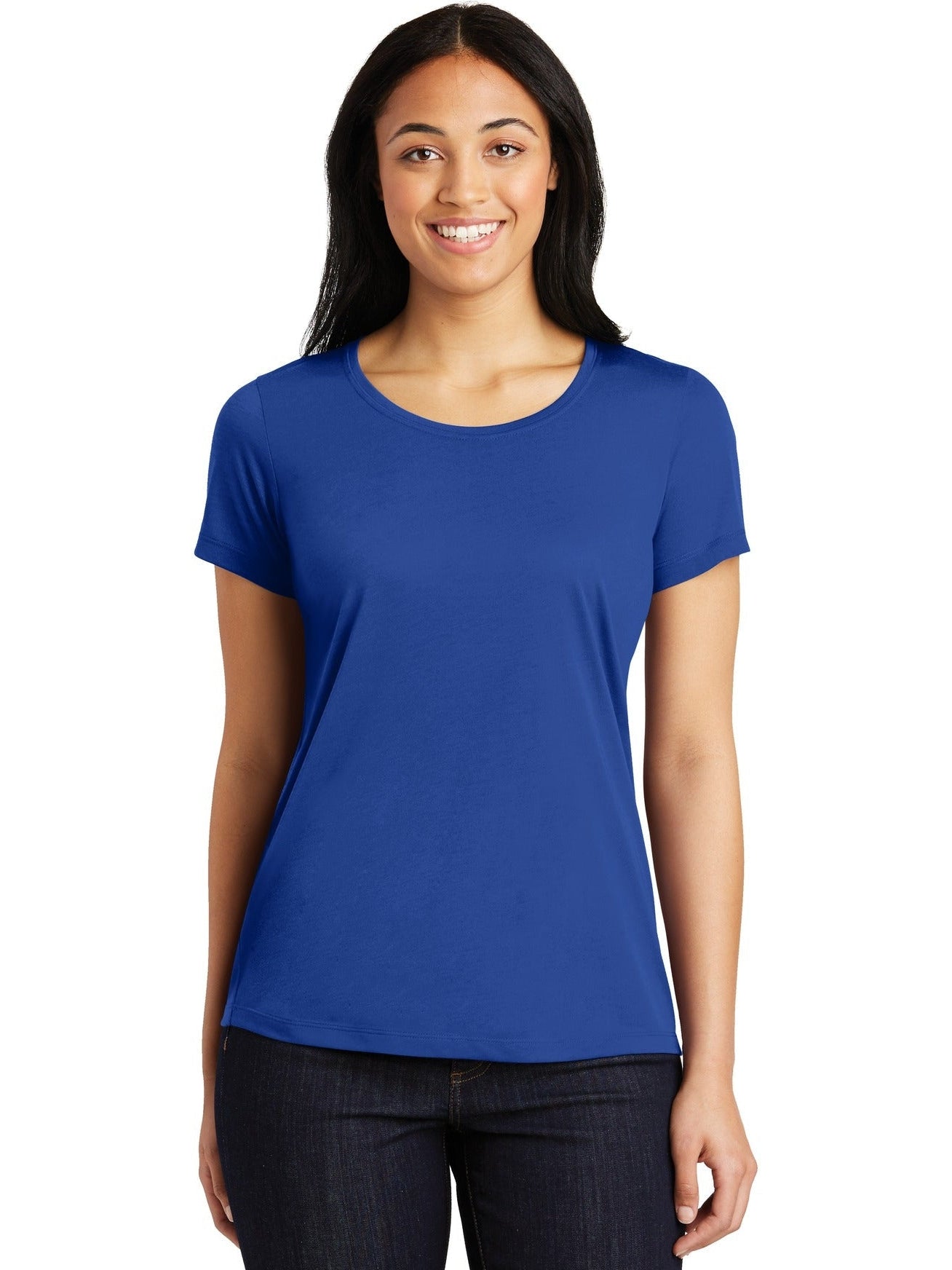 Sport-Tek Ladies Posicharge Competitor Cotton Touch Scoop Neck Tee