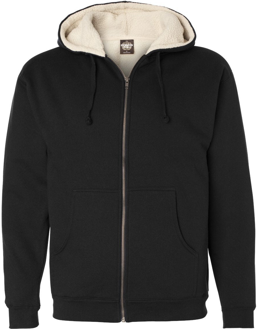 Independent Trading Co. Sherpa-Lined Full-Zip Hooded Sweatshirt